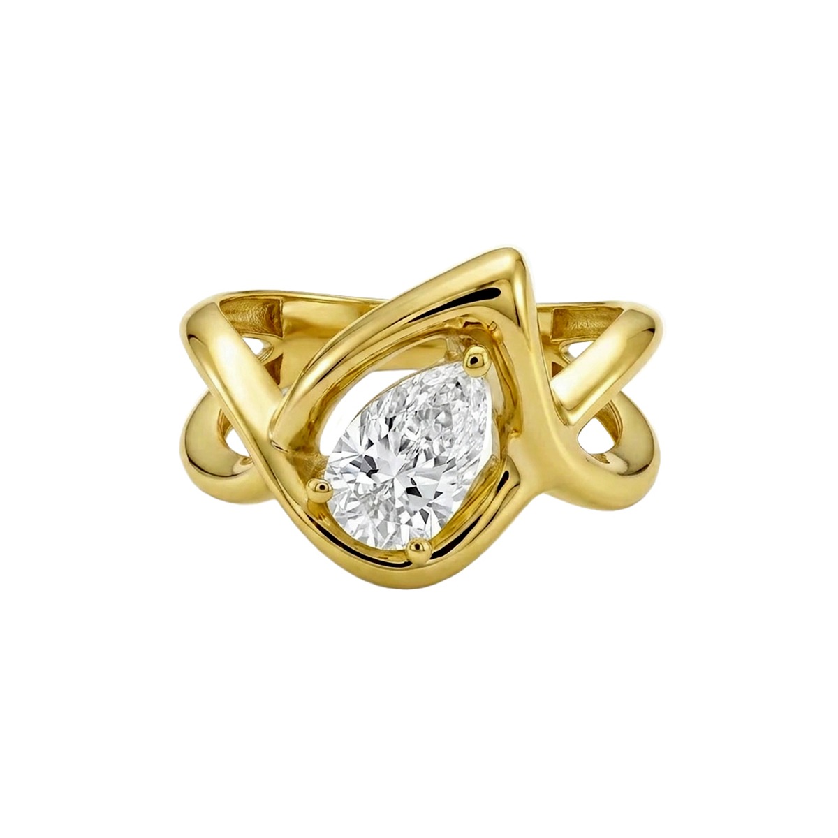 Pear Cut Solitaire Ring