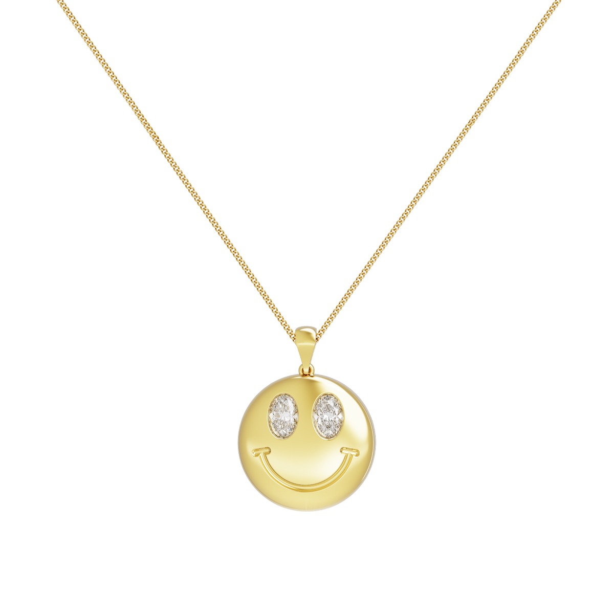 Emoji Oval Cut Pendant